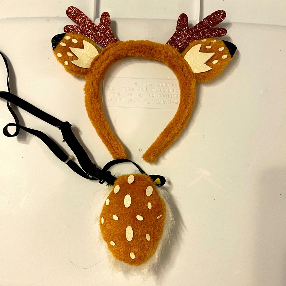 deer headband and tail